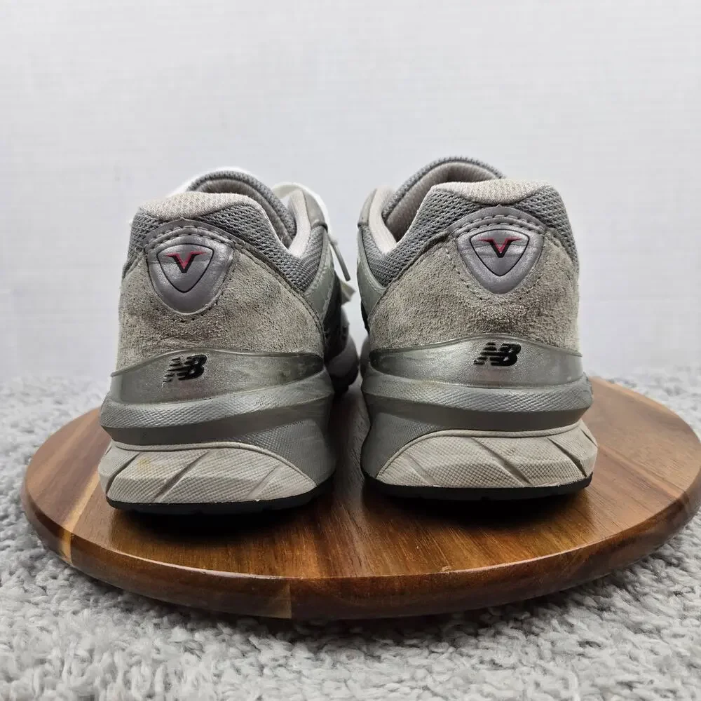 New Balance Mens 11D 990v5 Grey Suede Athletic Casual Gym Daily Sneaker M990GL5